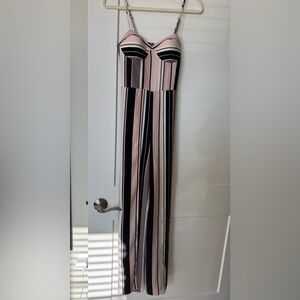 Striped Black and Pink Jumpsuit